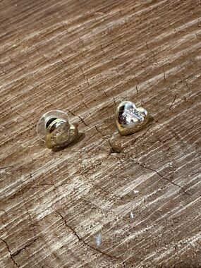 Marc Jacobs Gold Heart Stud Earrings